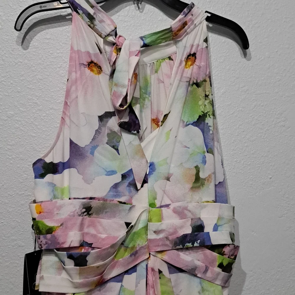 Adrianna Papell Women's Floral Halter Gown - Picture 11 of 15